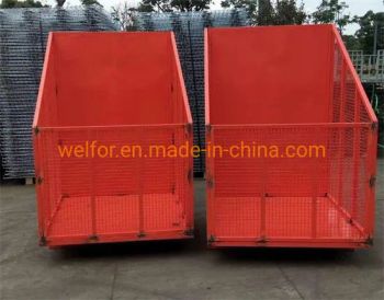 Red Cages Stacking Folding Wire Mesh Pallet Cages for Warehouse Storage and Logistics - Jiangsu Welfor Storage Equipment Co., Ltd. - China