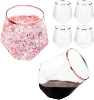 Factory Stemless Plastic Wine Glasses Shatterproof Champagne Flutes Recyclable Unbreakable Cocktail Cup - Yiwu Suoyi Electronic Commerce Firm - China