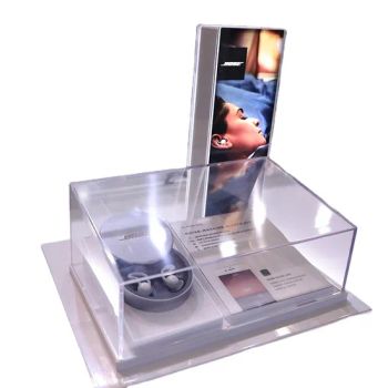 High End Interior Design Acrylic Phone Earphone Smart Interactive Display Rack - Kunshan Caamatech Displays Co., Ltd. - China