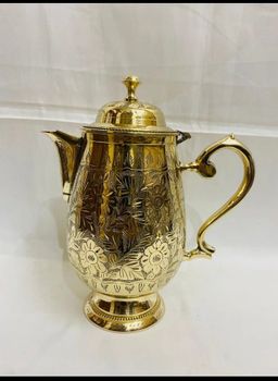 Stainless Steel Brass Water Jug, No.of Piece: 3, Capacity: 2 L - Sun Metal Handicraft - India