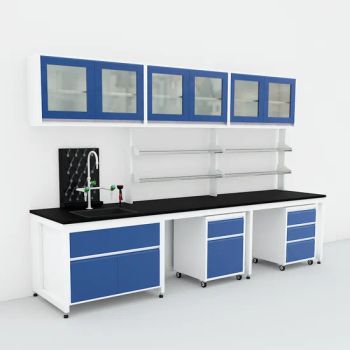 Customized H Frame Steel Laboratory Furniture Equipment for Dental Lab Island Work Bench with Moveable Cabinets - Guangzhou Max Laboratory Equipment Co., Ltd. - China