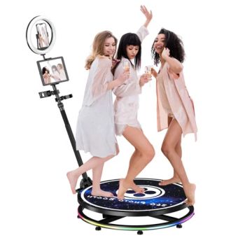 Wholesale LED Video Photobooth 360 Booth Lights Wireless Portable RGB 360 Photo Booth Tripod Stand with Light - Shenzhen Longvision Optech Co., Ltd - China