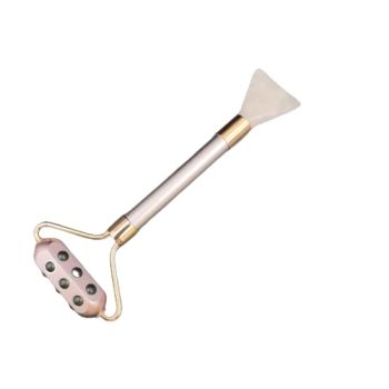 Manual Facial Vibrating Roller Massager Jade Gua Sha Dual Head Massager - Wenzhou Liyang Beauty Trade Co., Ltd. - China