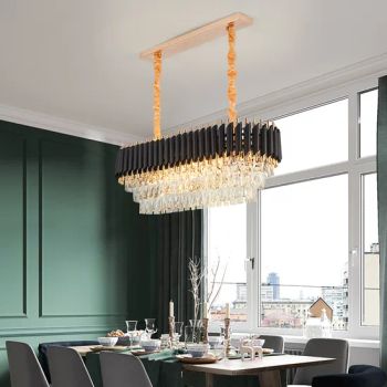 International Hanging Lamp K9 Gold Finished Home Decor Indoor Crystal Chandelier Modern Decoration Luxury Indoor Pendant Lamps and Lanterns Iron LED Light - Zhongshan Qixin Lighting Co., Ltd. - China