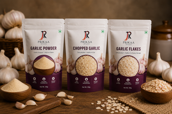 Garlic Powder, Chopped Garlic, Garlic Flakes Delivery Form Bag Features Fair Trade, Gluten-Free, Halal, Kosher, No Preservatives, Vegan, Without Additives, Without Colourants, Without Flavor Enhancers - PRIKAA OVERSEAS LLP  - India