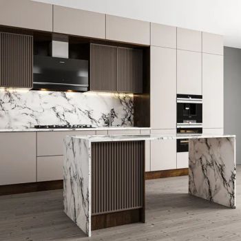 PA Factory Custom PVC Designs Other Kitchen Furniture Wooden Modern Kitchen Cabinet Islands - Guangdong Baishan Furniture Co., Ltd. - China
