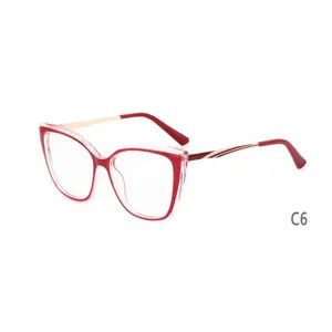 Cat Eye Acetate Optical Glasses Women Eyeglasses Frames Lentes - WENZHOU GUANDE GLASSES CO., LTD. - China