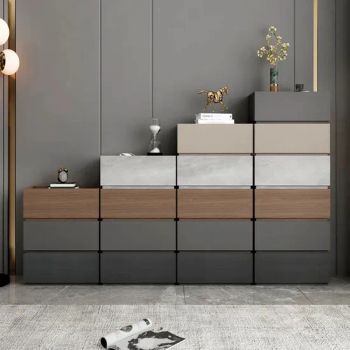 Luxury Simple Household Bedroom Living Room Handle Wooden Chest Drawer - Foshan Ulink Furniture Limited - China
