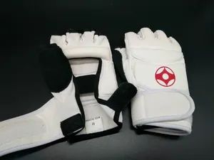 Customized Logo Kyokushin Karate Gloves Fighting Hand Protector White Martial Arts Kyokushin Kai Karate Training Hand Guards - Shenyang Sinobudo Sporting Goods Co.,Ltd. - China