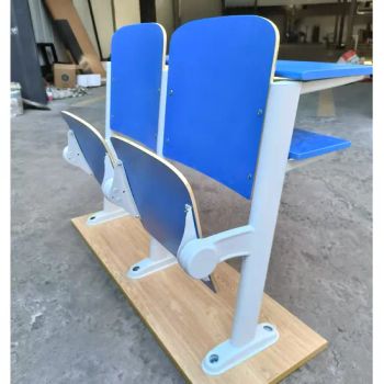 Modern Style College Auditorium Chairs Wooden School Desks, Steel Standing Legs Multi-Row Desks and Seats - Henan Youte School Furniture Co., Ltd - China