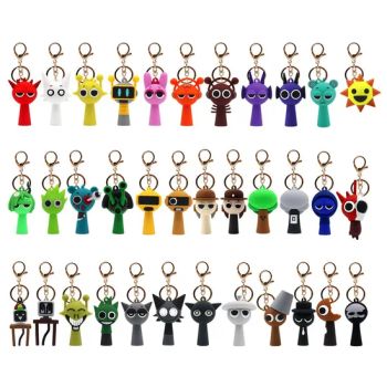 Hot-Selling Rhythm Box Keychains, PVC Fun Birthday Gift Pendants, Game-Related Small Statues, 3D Sprinkie Doll Keychains - Shishi Jieli Creative Trading Co., Ltd. - China