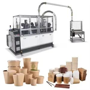 Low Cost Full Servo Small Automatic Disposable Coffee Cup Paper Bottle Making Machine - Miluo Frank Technology Co.,Ltd. - China
