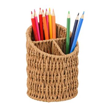 Woven Pen Holders Wicker Decorative Pencil Holder Makeup Brush Holder - Bobai Haosen Crafts Co., Ltd. - China