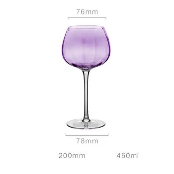460ml Custom Logo Long Stem Purple Champagne Flutes Plating Red Wine Glass for Wedding - Ningbo Yuheng Medical Equipment Company Ltd - China