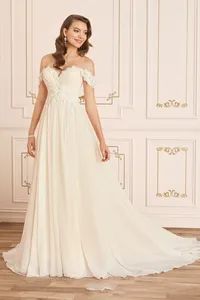 Sweetheart off-Shoulder Wedding Gown Chiffon Beach Bridal Dresses Vb124 - Suzhou Leader Apparel Co., Ltd. - China