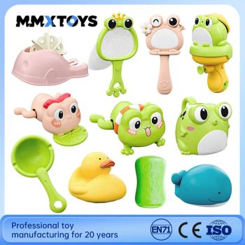 Frog Water Toys Bathing Swimming Duck Fishing Net to Absorb Wall Water Gun Comforting Baby Children Plastic Wholesale Toys - Shantou City Chenghai District Mengmeng Elephant Toy Factory (Individual Business Owner) - China
