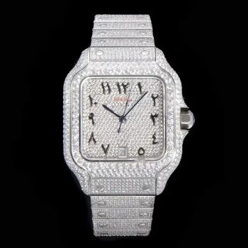 Wholesale Handmade High Quality Real Vvs Iced Moissanite Automatic Mechanical Watches Men Pass Diamond Tester Analog Glass Watch - Huzhou Fendi Trade Co., Ltd - China