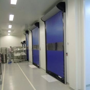 Stainless Steel High Speed Cleanroom Doors, For Office Color Blue Brand Aegis Finish Paint Coated Usage/Application - Aegis Infrasolutions India Private Limited - India