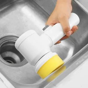 Kitchen Bathroom Bathtub Cleaning Brush Spin 5 in 1 Handheld Brush - Hiking Industry Co., Limited - China