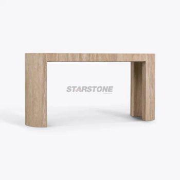 Starstone Natural Marble Home Stone Furniture Oval Travertine Console Table - Stone (Quanzhou) Supply Chain Co., Ltd. - China