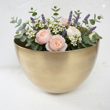 Round Metal Bowl Gold - Sangita Exports - India