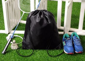 Custom Reusable Drawstring Bags Blank Black Promotional Polyester Drawstring Bags - Raincoat Gift Co., Limited - China