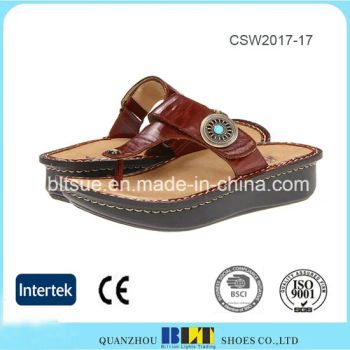 Wholesale New Fashion Design Sandals Wedges Women Shoes MOQ 50 Toe Round Ship by Sea Season Summer Trademark BLT Insole - QUANZHOU JINJIANG NEW BLT SHOES CO.,LTD - China