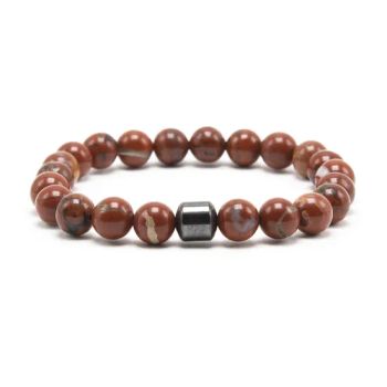 Wholesale Healing Stone Beads Natural Gemstone Picasso Jasper Magnetic Hematite Jade Bracelet - Market Union Co. Ltd. - China
