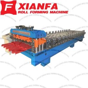 Europ Archway Type Hydraulic Cutting Profile Glazed Tile Roll Forming Machine Glazed Roofing Panels Making Machine Supplier - Botou Xianfa Roll Forming Machine Factory - China