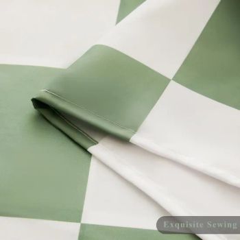 Sage Green Checkered Shower Curtains for Bathroom, Cute Retro Checkerboard Shower Curtain - Shaoxing City Xinlan Textile CO., LTD. - China