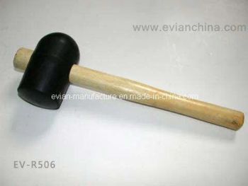 Rubber Hammer With Wooden Handle (EV-R506) Origin China Trademark EVIAN Model NO. EV-R506 Production Capacity - Evian Manufacture Co., Limited - China