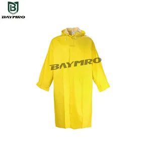 Yellow PVC Raincoat Site Construction Labor Protection Waterproof PPE Supplier En343 - Baymro Safety China Co., Ltd. - China