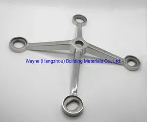 120mm Stainless Steel Glass Spider with 4 Arms; Point-Fixed Curtain Wall Hardware with High Quality and Best Price - Wayne (Hangzhou) Building Materials Co., Ltd. - China
