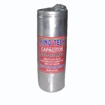 Aluminium Hind Tech 250 MFD Motor Start Capacitor, 370V, Surface Mount - Ansh Electronics - India