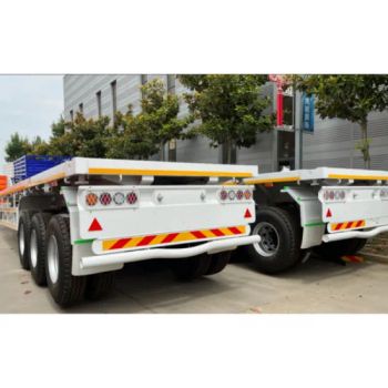 Shipping Container 40FT 50 Ton Flatbed Semi Trailer Chassis Car Trailers Flat Bed Container Flatbed Semi Trailer - Shandong Carroway Automobile Industry Co., Ltd. - China