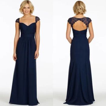 Navy Blue Mother of The Bride Dress Chiffon Bridesmaid Party Wine Evening Dresses Z6006 - Suzhou Leader Apparel Co., Ltd. - China