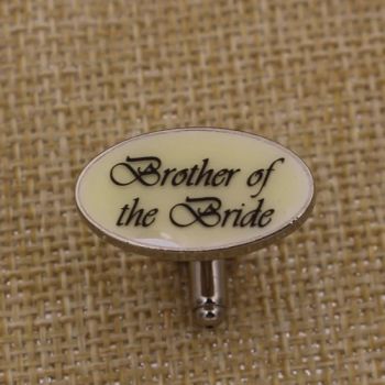 2015 Customized Factory Supply Cheap Fashion Cuff Links OEM Yes Size 20mm Shape Oval Color White Logo Printing Thickness - Zhongshan Keychain Gifts & Crafts Co., Ltd. - China