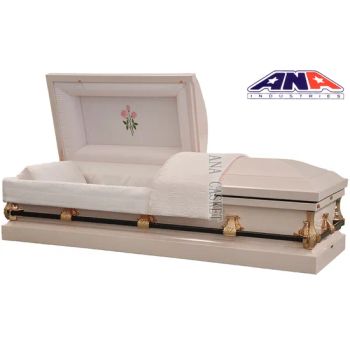 Ana New Design Us Style 20 Ga Steel Funeral Supplies Pink Coffin Casket - Wuxi ANA Industries Co., Ltd. - China