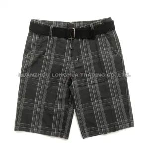 Men′ S Boy′ S Cargo Shorts Pants Apparel Trousers Cotton Enzym Wash with Belt - QUANZHOU LONGHUA TRADING CO., LTD. - China