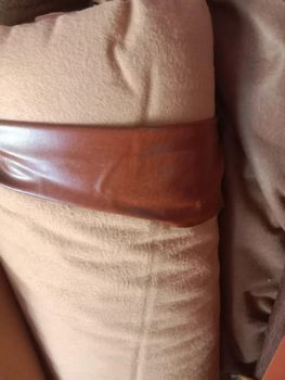 Brown Leather Fabric, For Belts Color Brown Pattern Plain Usage/Application Belts Country of Origin Made in - Maa Fancy Sofa Shop - India