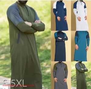 Mens Hoodieshirts Kaftan Thobe Longline T Shirts Long Sleeve Gown Shirts Kurta - Hangzhou Weimei Garments Co., Ltd. - China