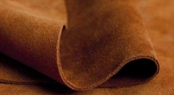 Brown Pallone Satin Finished Suede Leather, For Bag Color Brown Finish Satin Pattern Suede Tannage Chrome Application - Anchor Leather Finishers - India
