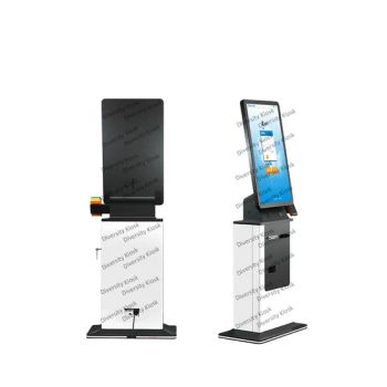 Floor-Standing 32inch Touch Screen Cash Coin Payment Machine Self Service Ordering Kiosks with Printer and Qr Code Scanner - Shenzhen Diversity Kiosk Technology Co., Ltd. - China