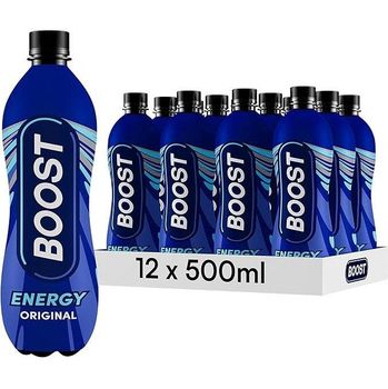 Boost Energy Drink Original Flavour - 12 Pack Drinks With Caffeine, Taurine And Vitamin B | Carbonated Energy Drinks - N.G westen holding B.V - Netherlands
