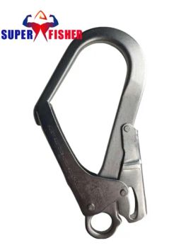 CE Certified 25kN China Factory Fall Protector Arrest Steel Forged Scaffolding Snap Safety Harness Lanyard Hook Carabiner /Karabiner - Super Fisher Industries Co., Ltd. - China