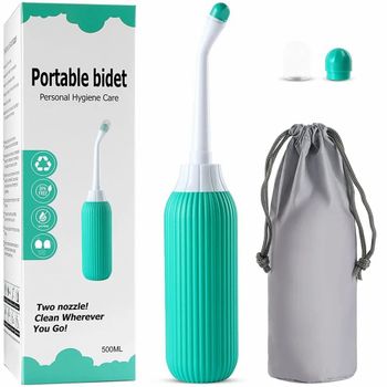 Plastic Portable Bidet Spray Finish Matt Color Green Quantity 500 mL Material Plastic Weight 114 gm, Light Weight Hygiene Level Medical - Avadh Trendz - India