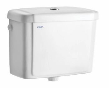 Cera Conventional Twin Flush Ceramic Cisterns, 5 Litre Brand Cera Color White Type Dual Flush Capacity 5 Litre Material - Shree Balaji Poly Plast - India