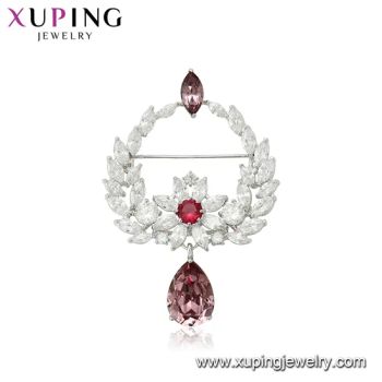 Best Selling Platinum Plated Brooches Age Youth Color Gold Origin China Style Fashion Gender Female Material Alloy Model NO. 00110 - Liuzhou Xuping Jewelry Co., Ltd. - China