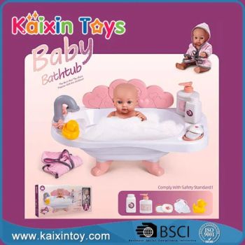 Baby Doll Bath Set with Bathtub, Doll Clothes, 5 PCS Doll Accessories, 12 Inch Doll Pretend Play Toys Gift Set for 3+ Years Old Kids Girl (10442733) - Shantou Kaixin Trading Co., Ltd - China