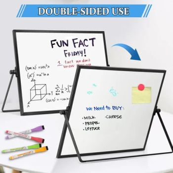 Double-Sided Desktop Whiteboard with Stand - 16X12 Inch Black Frame - Hangzhou Vwin Technology Co., Ltd. - China